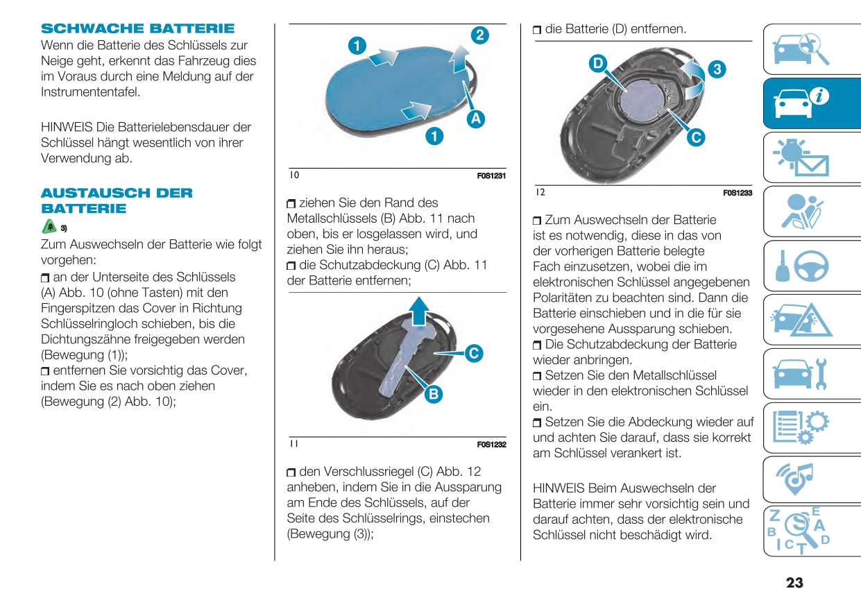 2023 Fiat 500e Owner's Manual | German