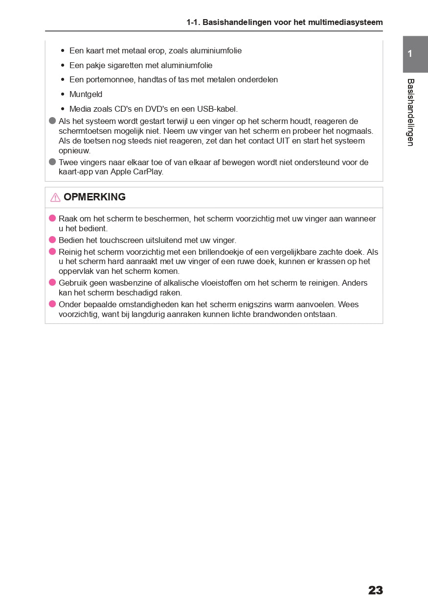 2024 Toyota Yaris Hybrid Infotainment Manual | Dutch