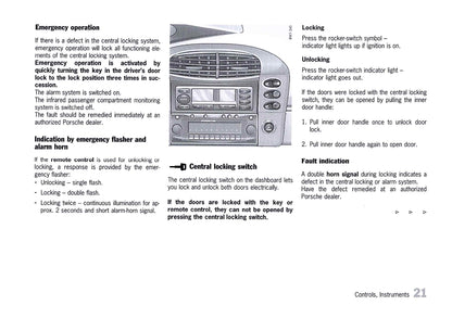 2000 Porsche 911 Carrera/911 Carrera 4 Owner's Manual | English