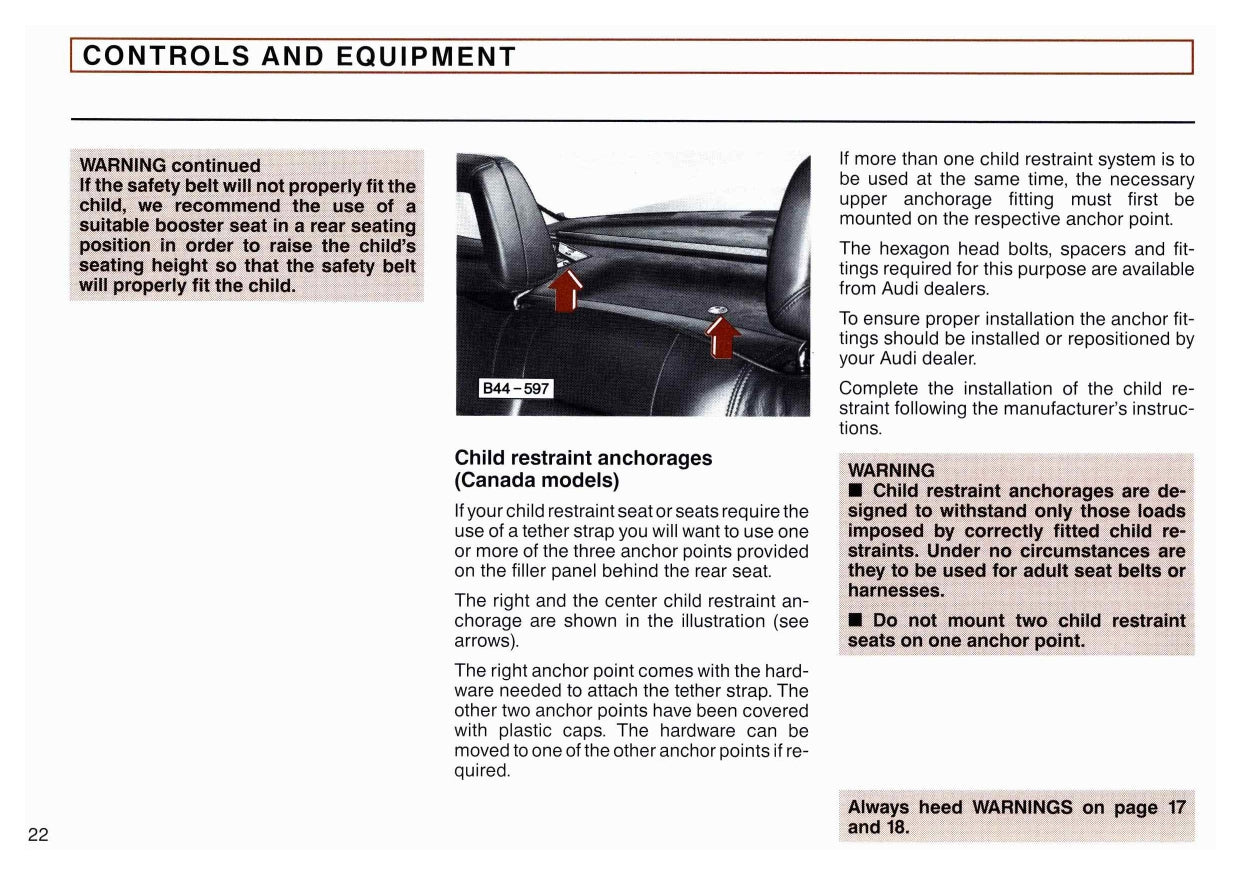 1990 Audi Quattro V8 Owner's Manual | English