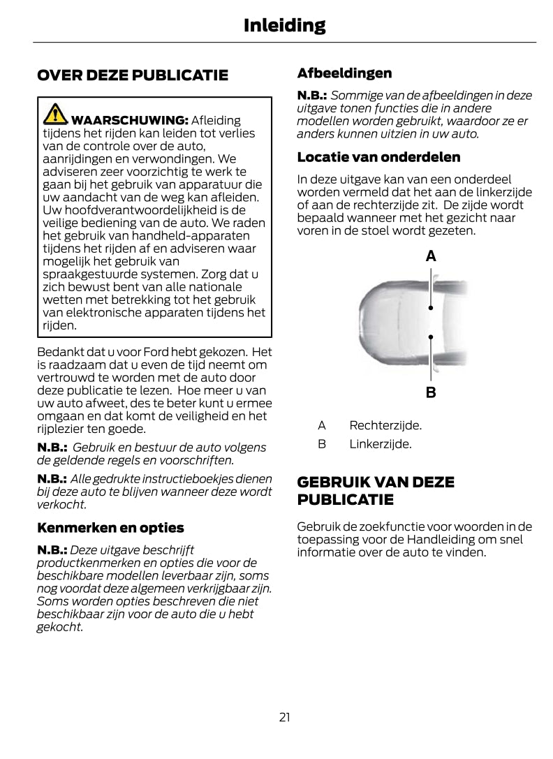 2022-2024 Ford Transit Owner's Manual | Dutch