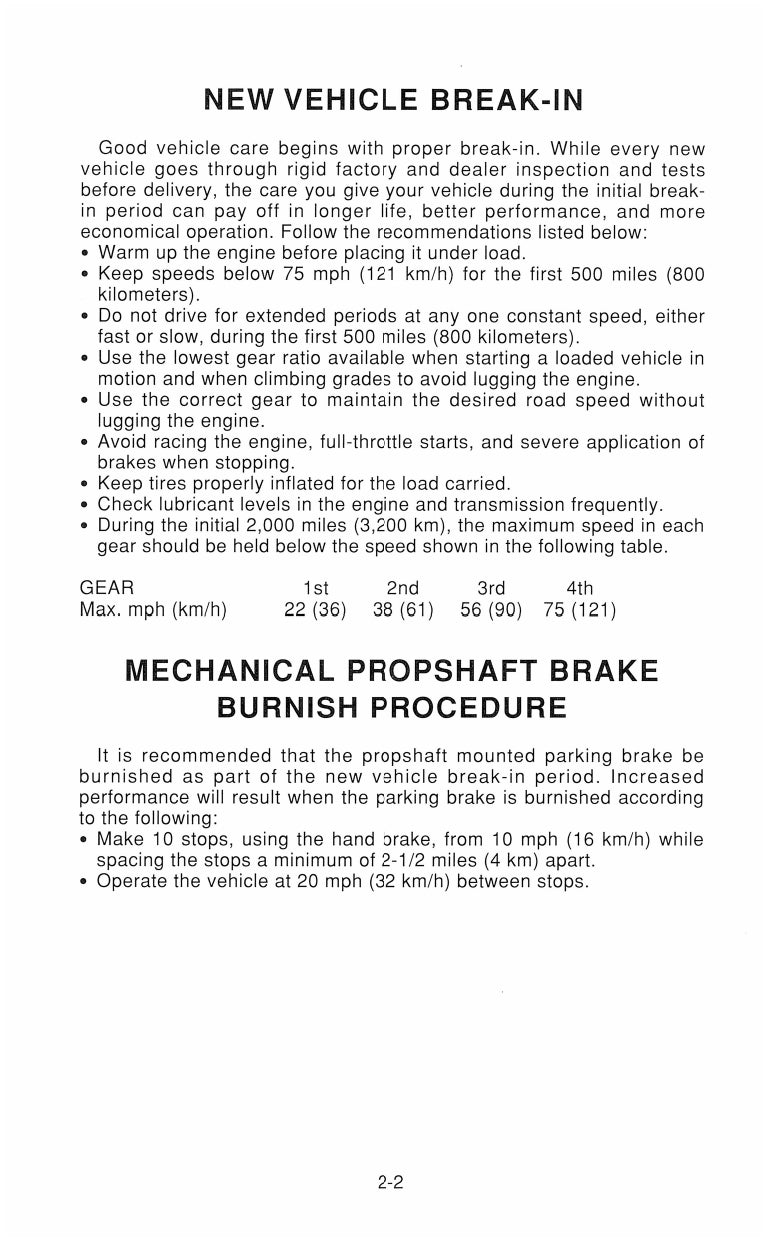 2000 Isuzu NPR Gas Owner's Manual | English