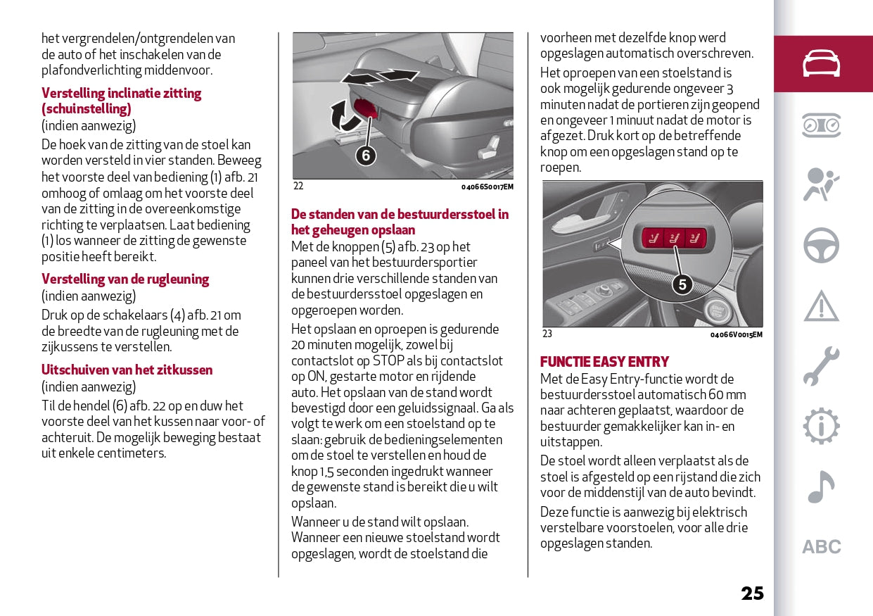 2024 Alfa Romeo Stelvio Owner's Manual | Dutch