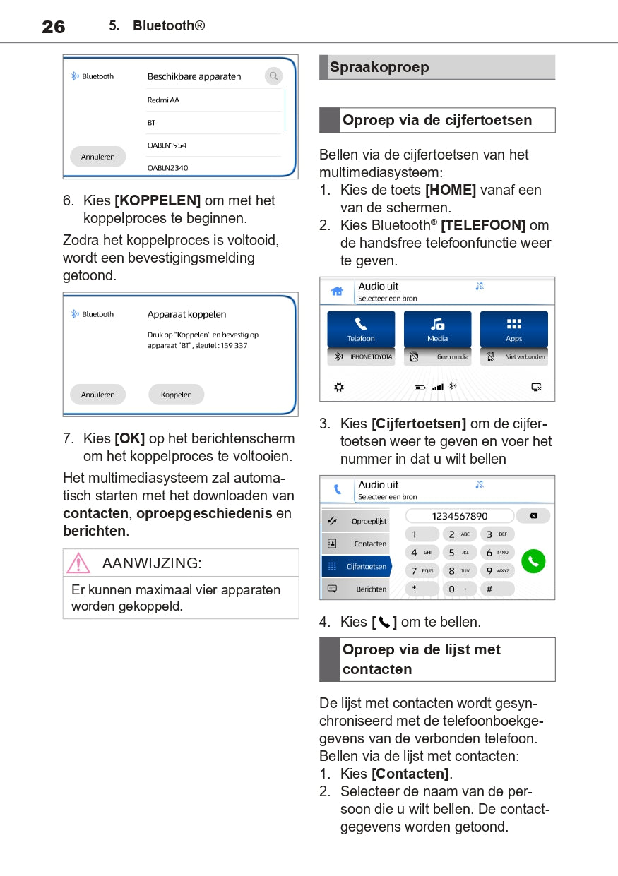 Toyota TAS500 Infotainment Manual | Dutch