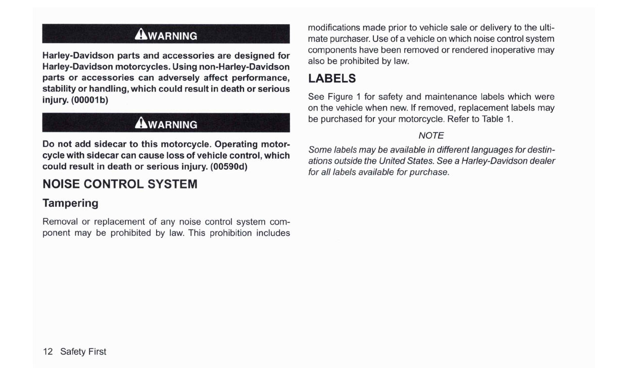 2014 Harley-Davidson Police Models Owner's Manual | English