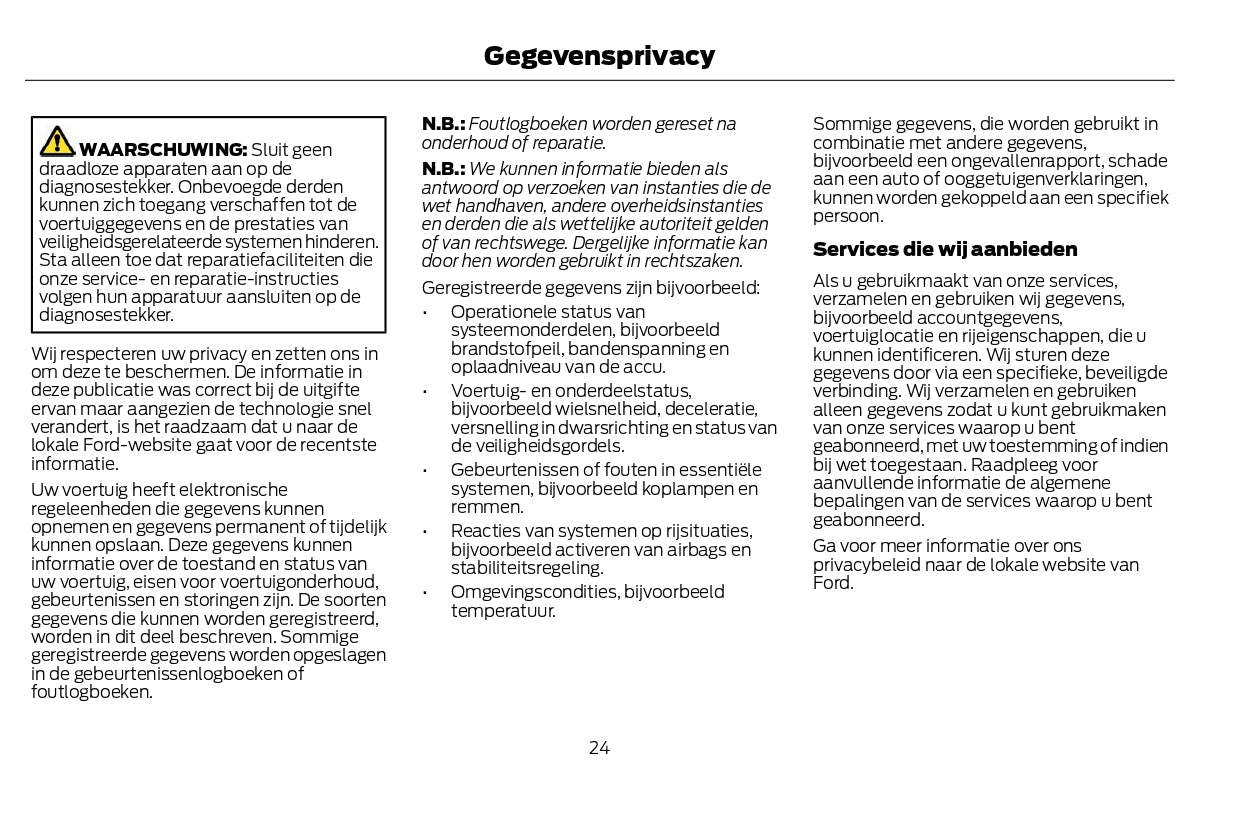 2022-2024 Ford Kuga Vignale/Kuga Vignale Hybrid Owner's Manual | Dutch