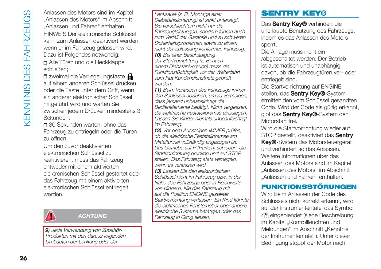 2023 Fiat 500e Owner's Manual | German