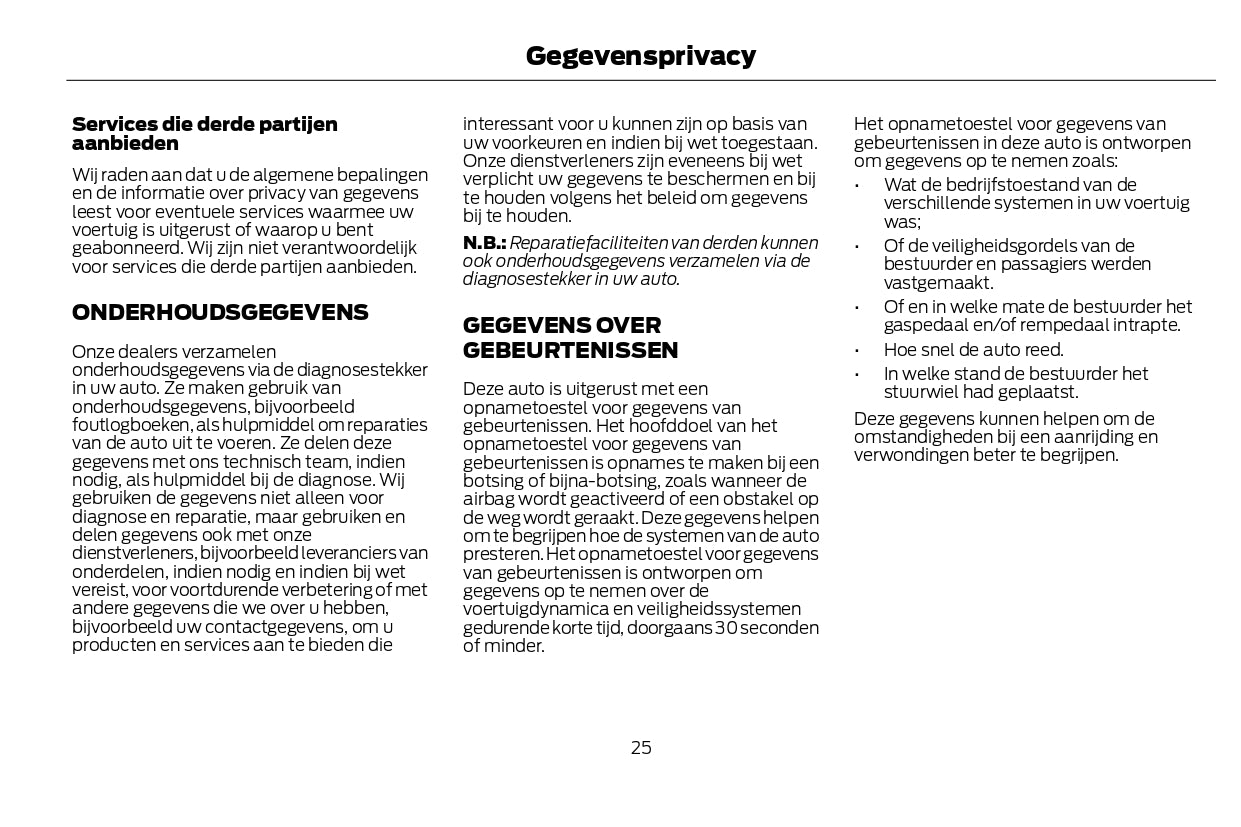 2022-2024 Ford Kuga Vignale/Kuga Vignale Hybrid Owner's Manual | Dutch