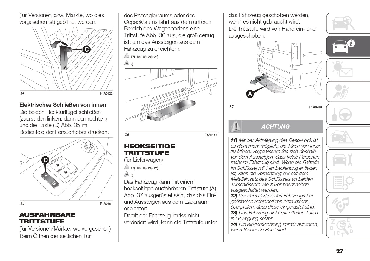 2022 Fiat Ducato Owner's Manual | German