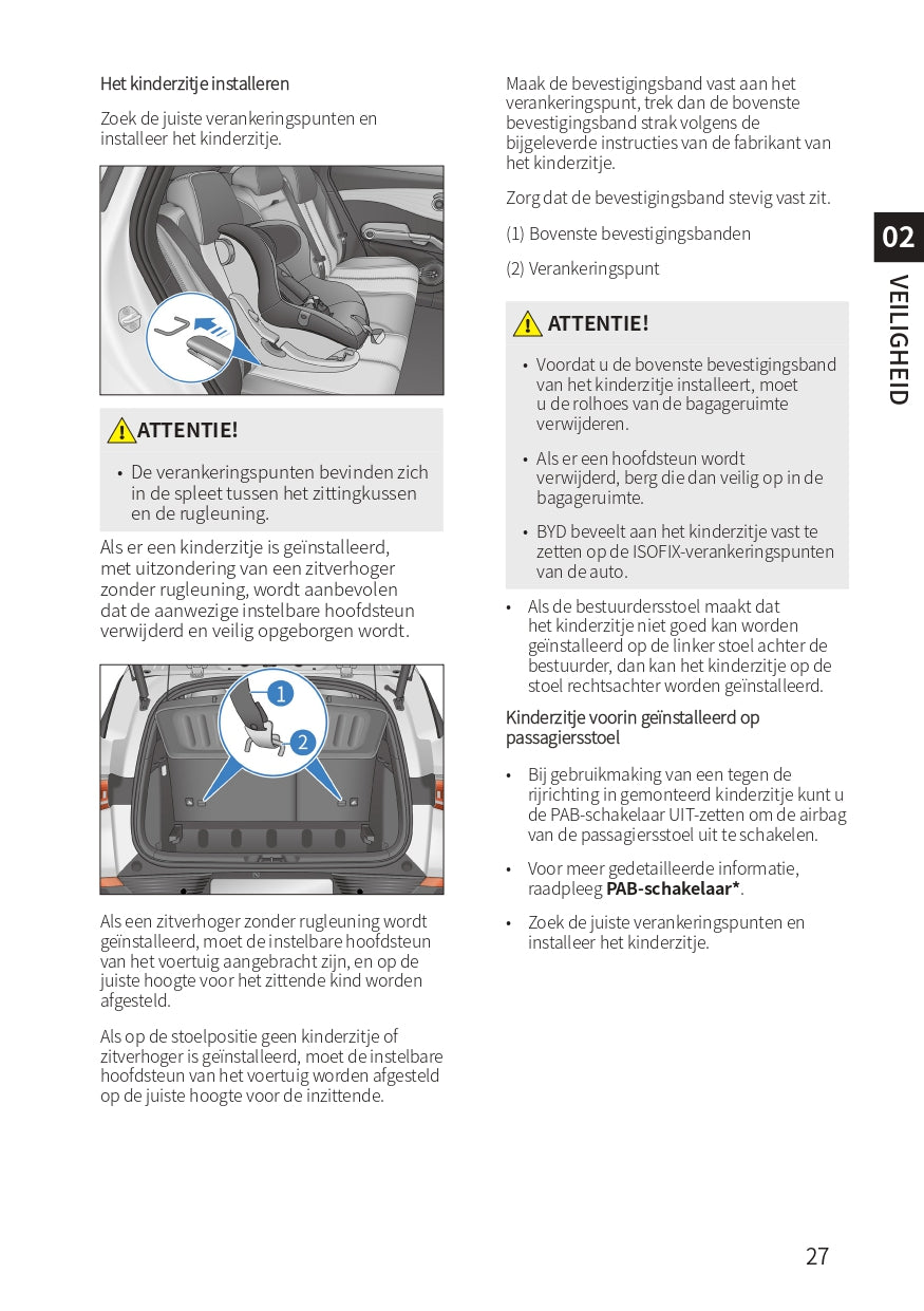 2022-2023 BYD Atto 3 Owner's Manual | Dutch