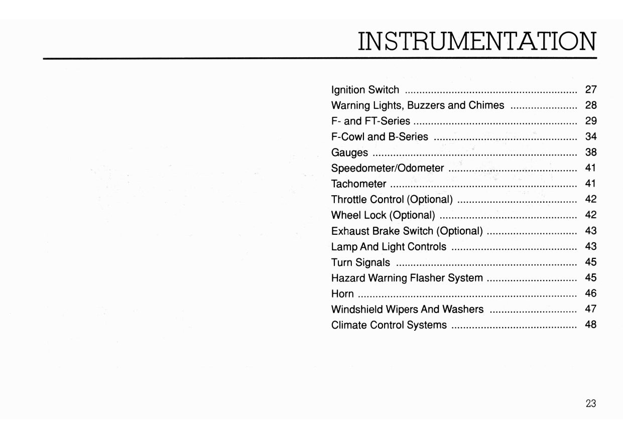 1994 Ford F Series Diesel/B Series Diesel Owner's Manual | English