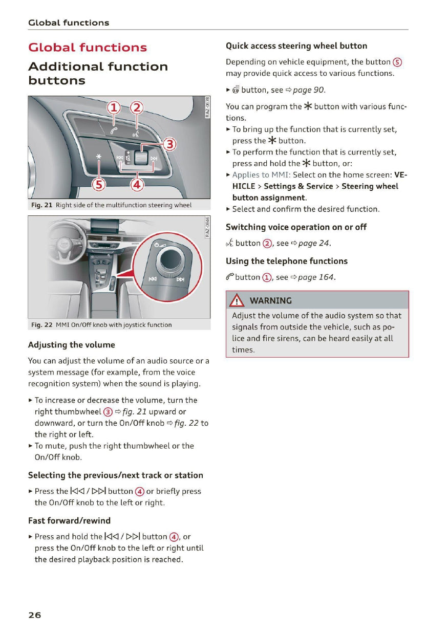 2020 Audi A4 allroad/A4 Limousine/S4 Limousine Owner's Manual | English