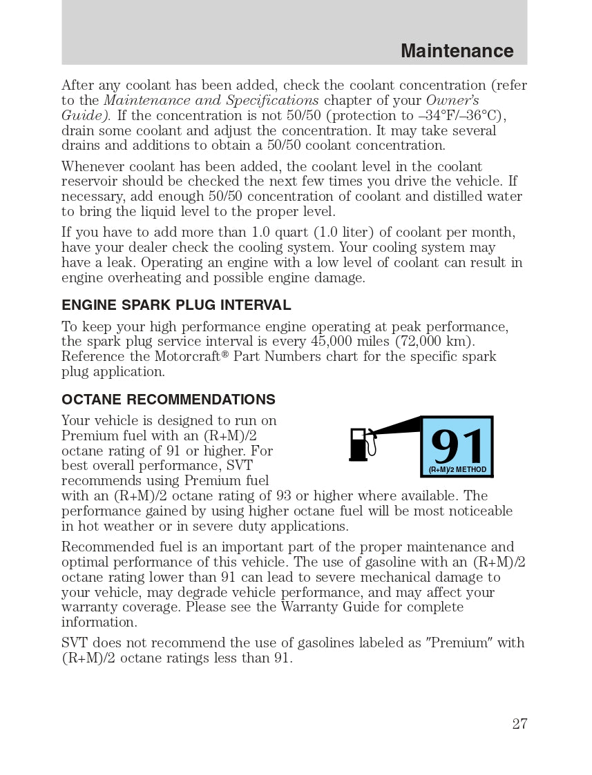 2011 Ford Shelby GT500 Supplement Manual | English