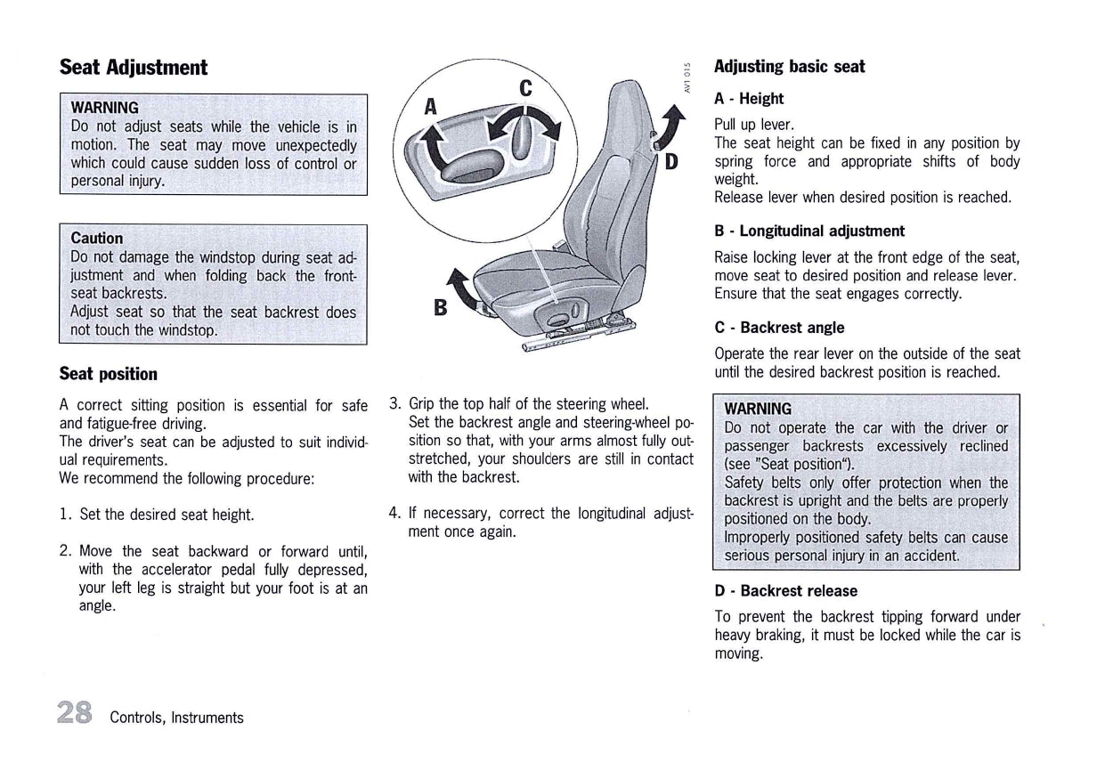 2000 Porsche 911 Carrera/911 Carrera 4 Owner's Manual | English