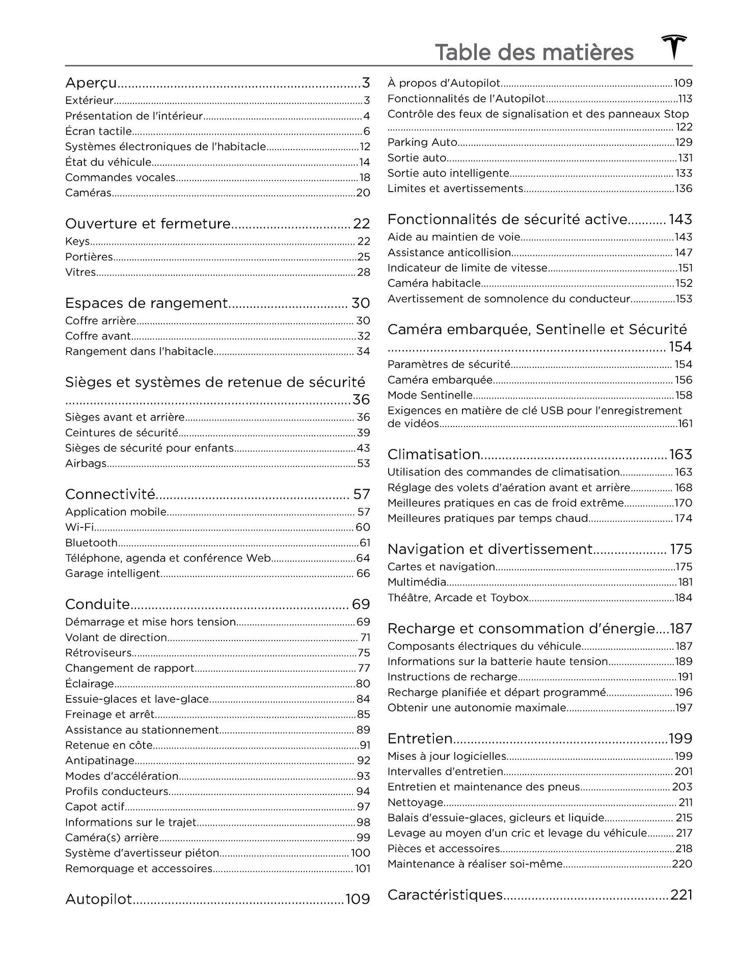 2023-2024 Tesla Model 3 Owner's Manual | French