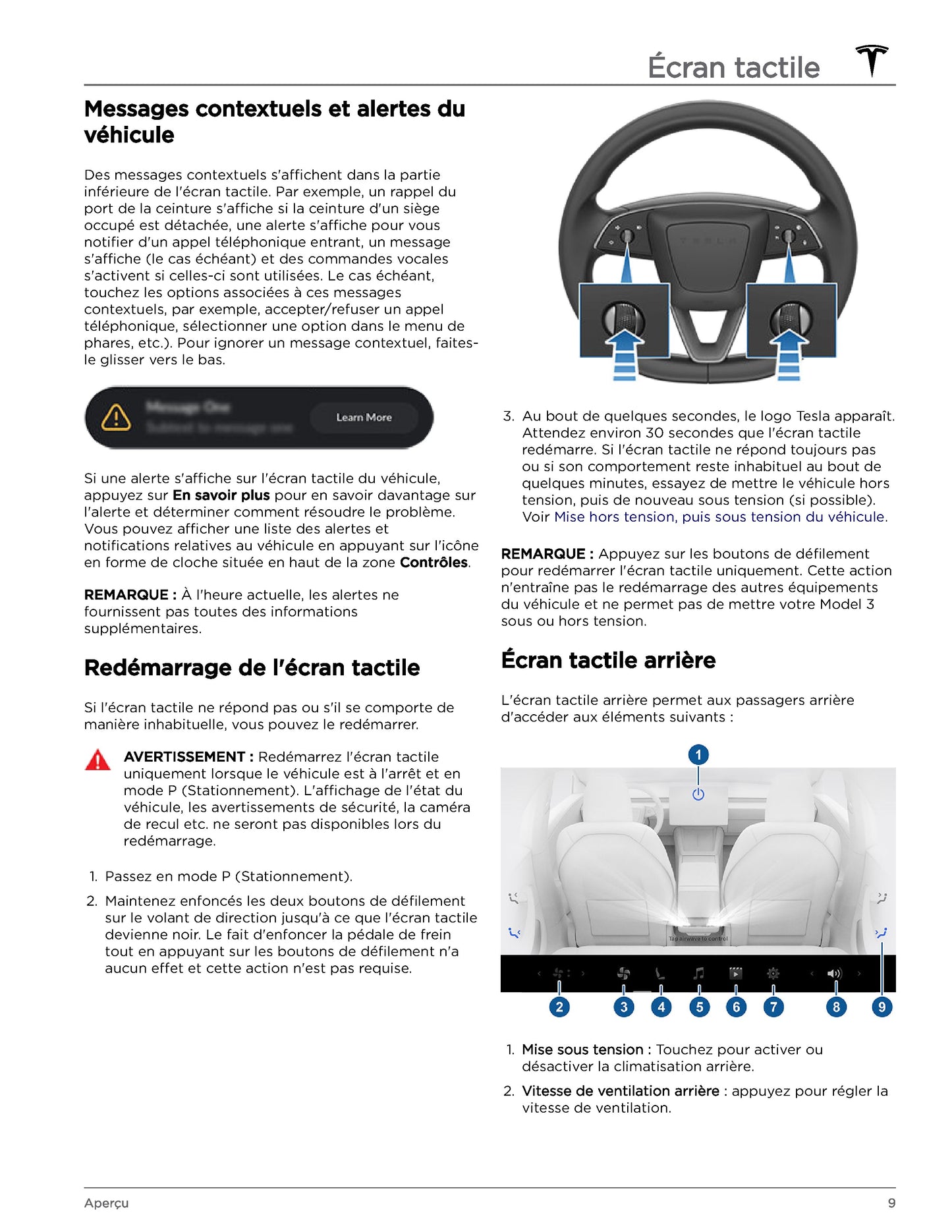 2023-2024 Tesla Model 3 Owner's Manual | French