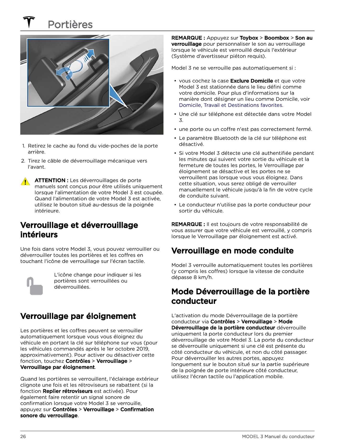 2023-2024 Tesla Model 3 Owner's Manual | French