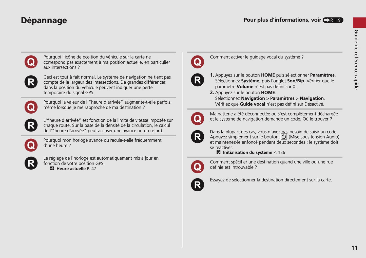 Honda Jazz Navi Guide d'utilisation 2018 - 2019