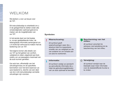 2012-2014 Peugeot 107 Gebruikershandleiding | Nederlands