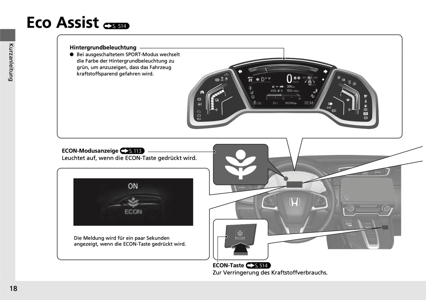 2018-2019 Honda CR-V Hybrid Bedienungsanleitung | Deutsch