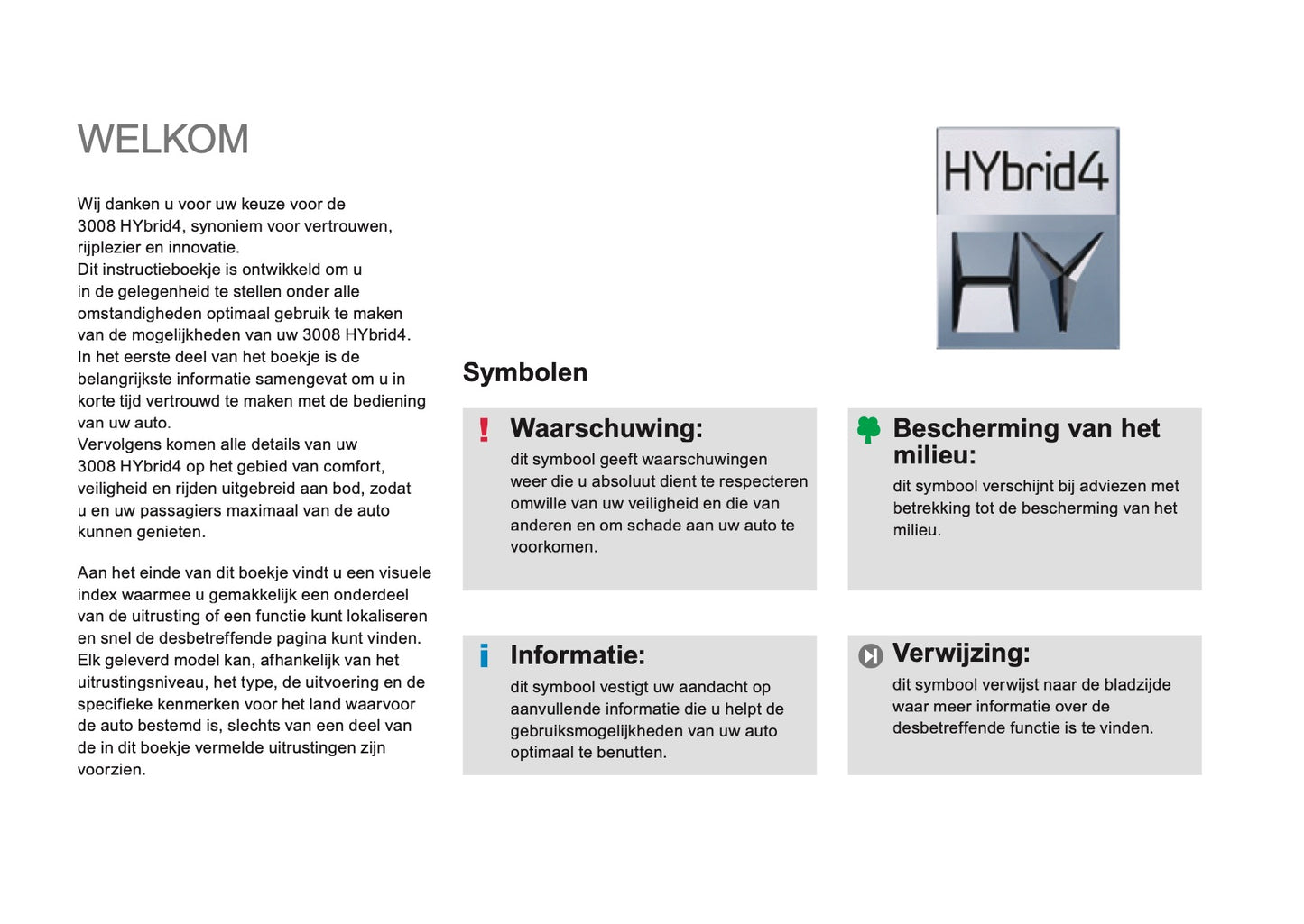 2013-2015 Peugeot 3008 HYbrid4 Gebruikershandleiding | Nederlands