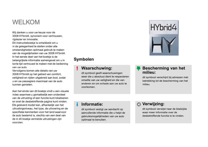 2013-2015 Peugeot 3008 HYbrid4 Gebruikershandleiding | Nederlands