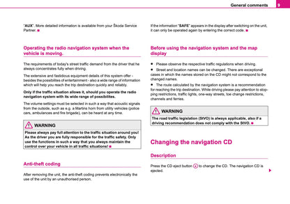 Skoda Radio Navigation DX Owner's Manual 2006