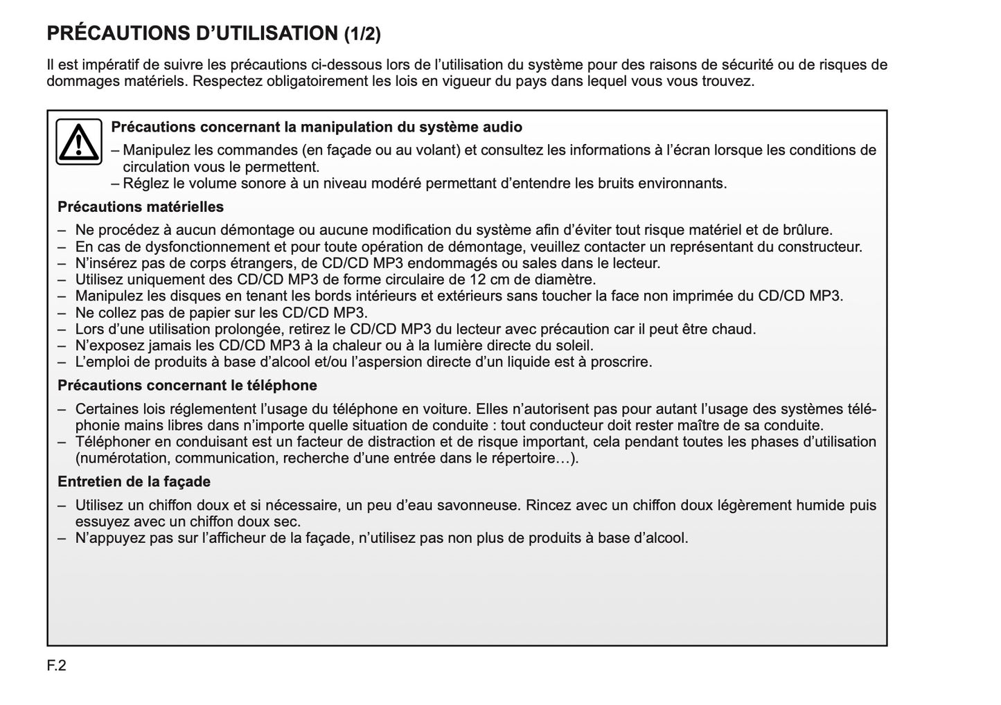 Renault CD Bluetooth Guide d'utilisation