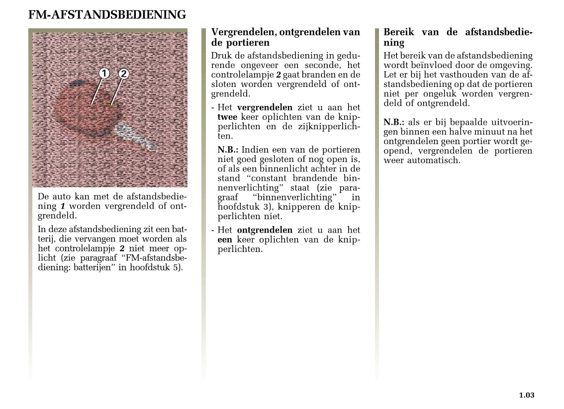 2000-2001 Renault Scénic Owner's Manual | Dutch