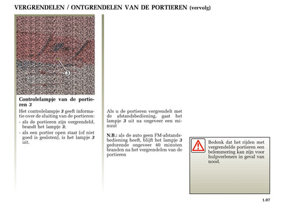 2000-2001 Renault Scénic Owner's Manual | Dutch