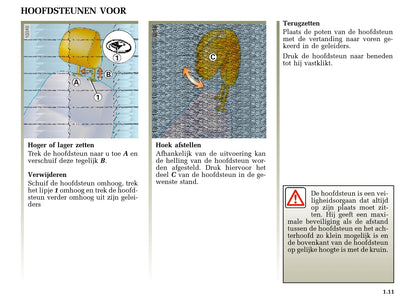 2000-2001 Renault Scénic Owner's Manual | Dutch