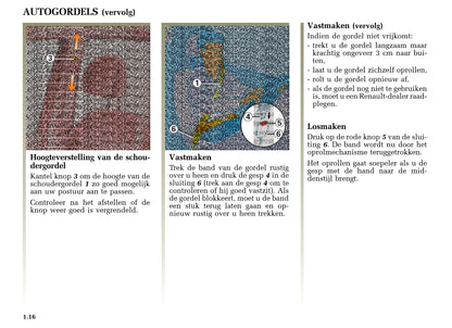 2000-2001 Renault Scénic Owner's Manual | Dutch