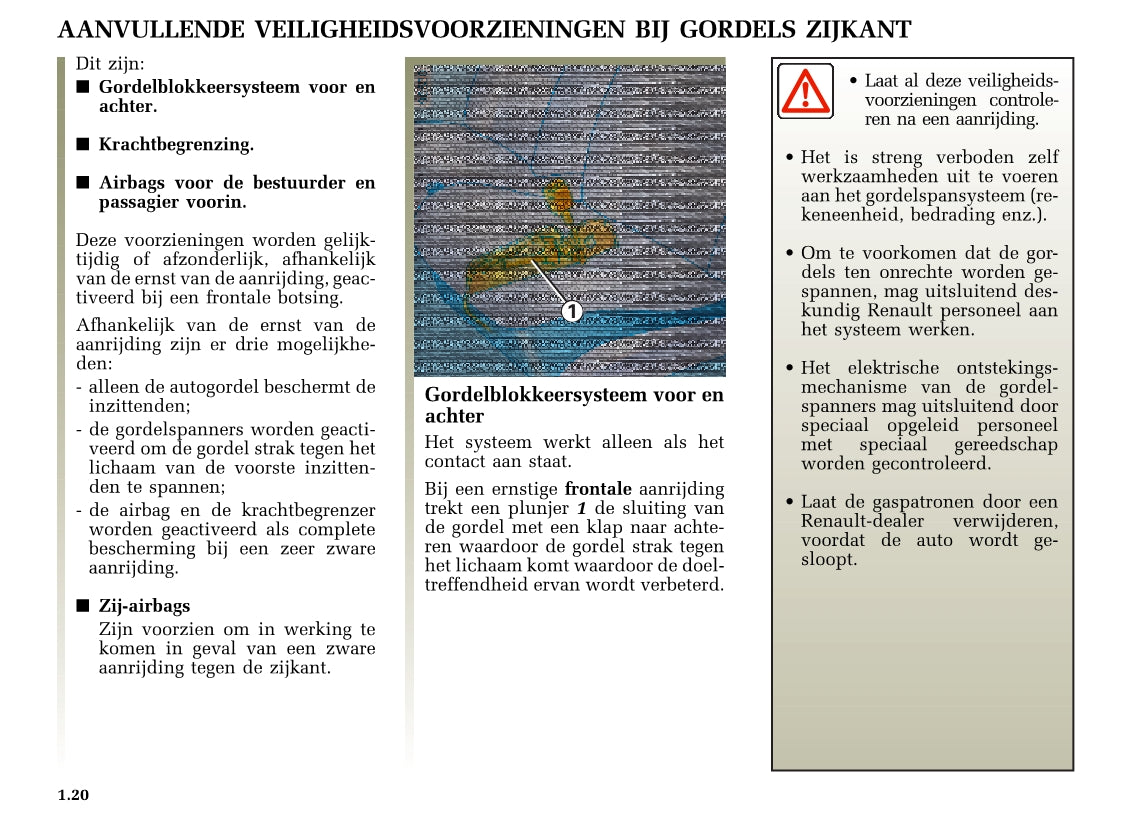 2000-2001 Renault Scénic Owner's Manual | Dutch