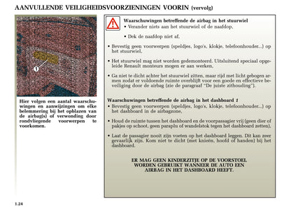 2000-2001 Renault Scénic Owner's Manual | Dutch