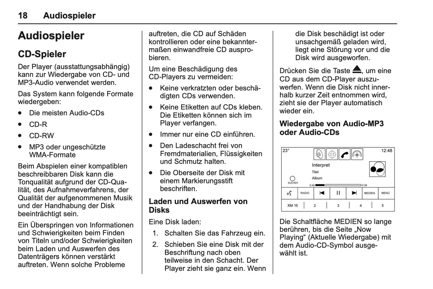 Cadillac Cue Infotainment System Bedienungsanleitung 2016