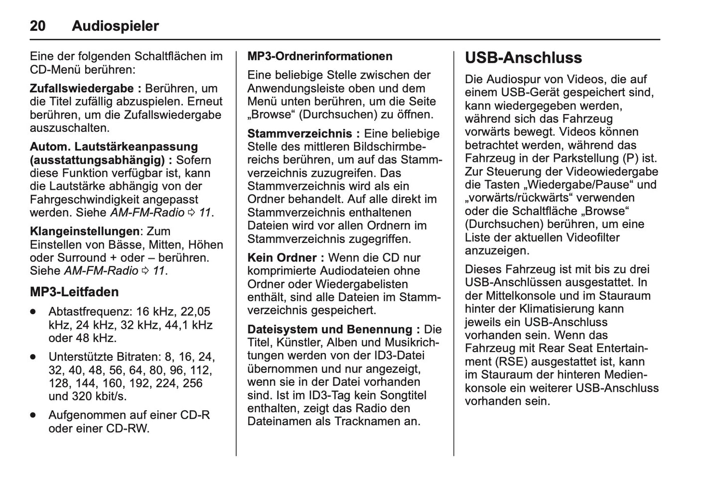 Cadillac Cue Infotainment System Bedienungsanleitung 2016