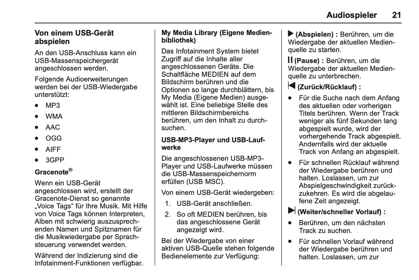 Cadillac Cue Infotainment System Bedienungsanleitung 2016