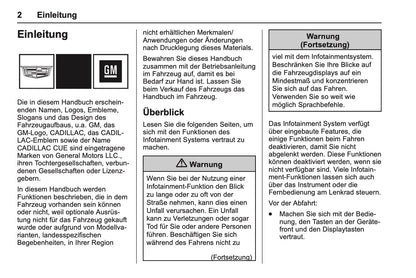 Cadillac Cue Infotainment System Bedienungsanleitung 2016