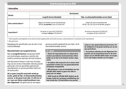 Seat Onderhoudsprogramma Handleiding