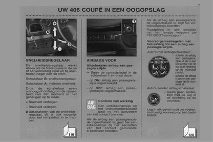 1998-2000 Peugeot 406 Coupé Owner's Manual | Dutch