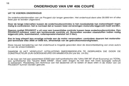 1998-2000 Peugeot 406 Coupé Owner's Manual | Dutch