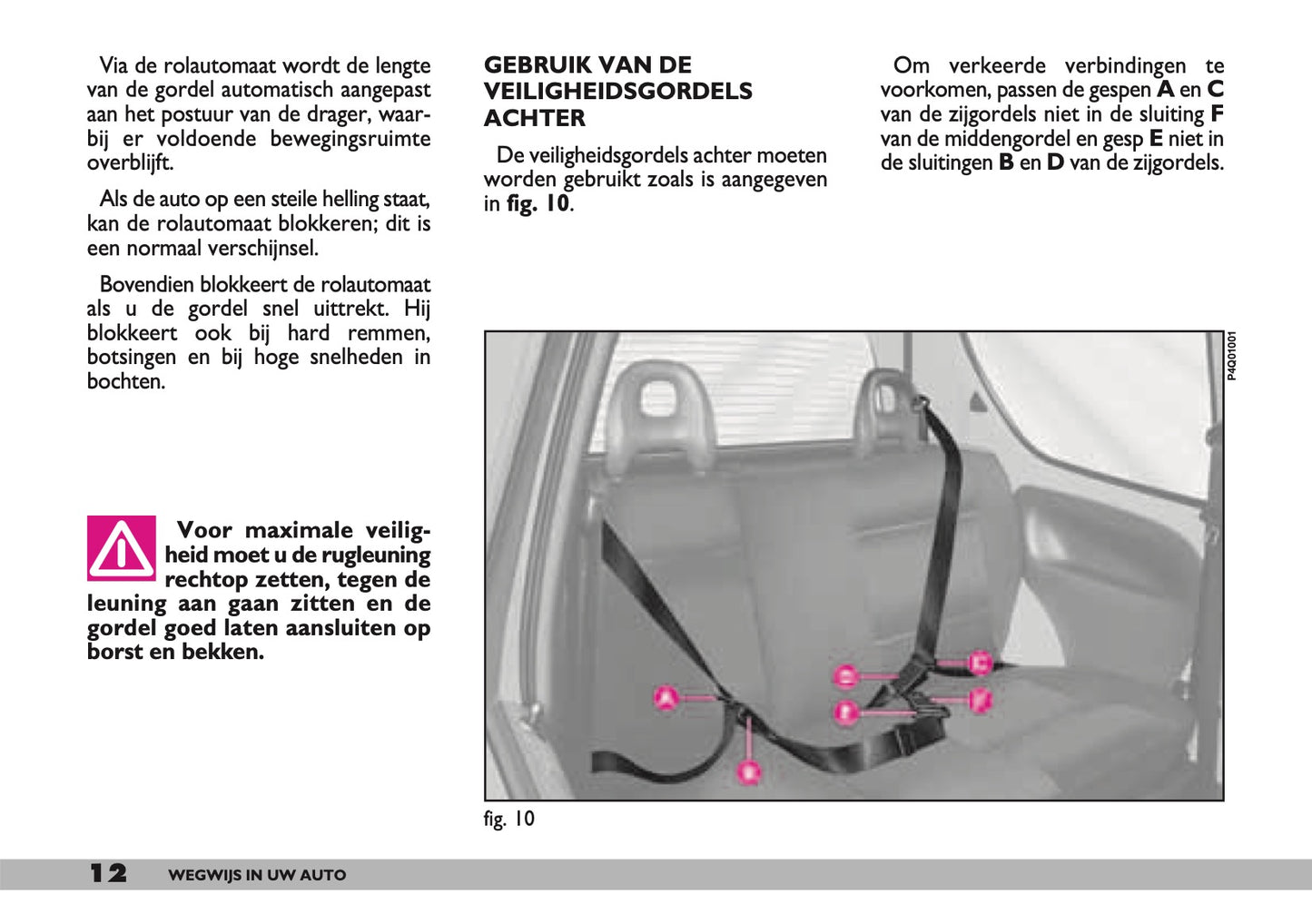 2000-2001 Fiat Seicento Gebruikershandleiding | Nederlands