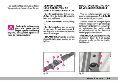 2000-2001 Fiat Seicento Gebruikershandleiding | Nederlands