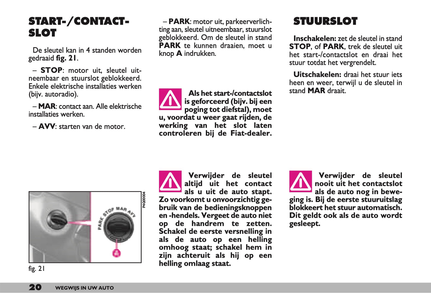 2000-2001 Fiat Seicento Gebruikershandleiding | Nederlands