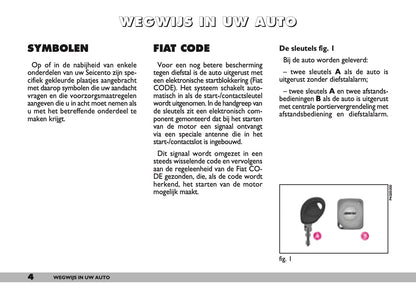 2000-2001 Fiat Seicento Gebruikershandleiding | Nederlands