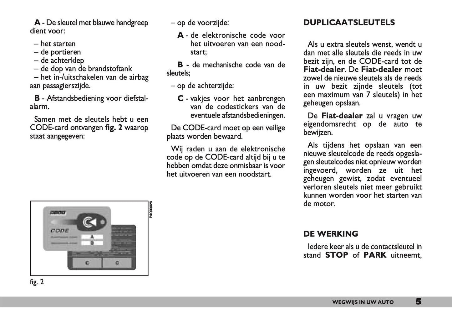 2000-2001 Fiat Seicento Gebruikershandleiding | Nederlands