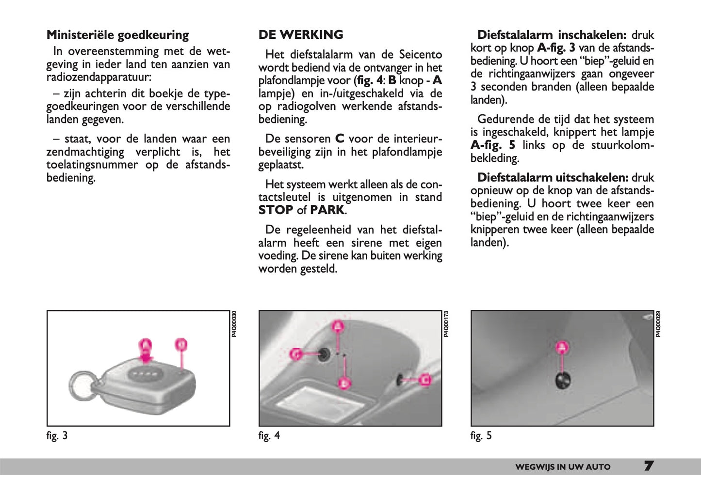 2000-2001 Fiat Seicento Gebruikershandleiding | Nederlands