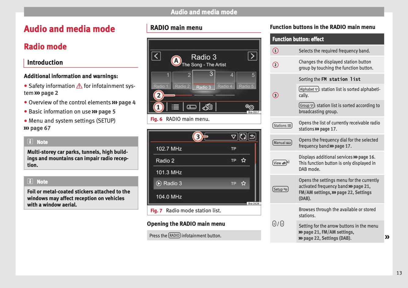 Seat Media System Plus / Navi System Owner's Manual