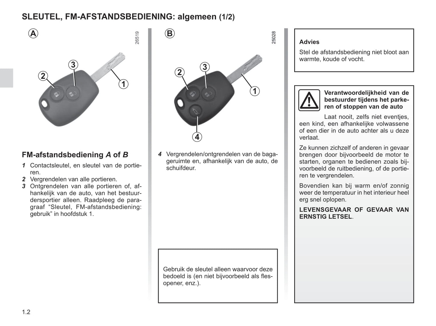 2015-2016 Renault Trafic Owner's Manual | Dutch