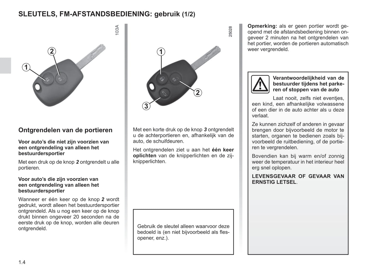 2015-2016 Renault Trafic Owner's Manual | Dutch